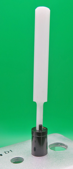 ITEM #PINPUNCH: WATERMAN SAFETY PIN-PUNCH. USE TO PUNCH OUT SAFETY MECHANISM WITHOUT PUNCHING OUT THE SMALL PIN AT THE END OF THE BARREL. DESIGNED TO FIT AROUND THE SMALL CYLIDRICAL PIN INSIDE THE TOP OF THE WATERMAN SAFETY BARREL. MADE OF HARD PLASTIC SO IT WON'T SCRATCH. 